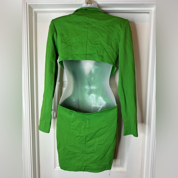 Green Cut Out Blazer Dress - Picture 6 of 9